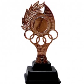 AT30671(1) Acrylic Pattern Trophy c/w Plastic Stand Medal With Gold/Silver/Bronze color