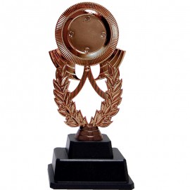 AT30671(2) Acrylic Pattern Trophy c/w Plastic Stand Medal With Gold/Silver/Bronze color