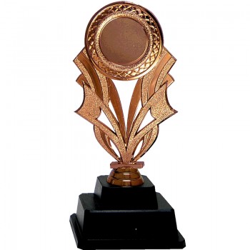AT30671(3) Acrylic Pattern Trophy c/w Plastic Stand Medal With Gold/Silver/Bronze color