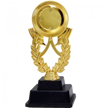 AT30671(2) Acrylic Pattern Trophy c/w Plastic Stand Medal With Gold/Silver/Bronze color