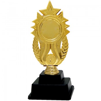 AT30671(5) Acrylic Pattern Trophy c/w Plastic Stand Medal With Gold/Silver/Bronze color
