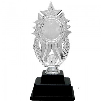 AT30671(5) Acrylic Pattern Trophy c/w Plastic Stand Medal With Gold/Silver/Bronze color