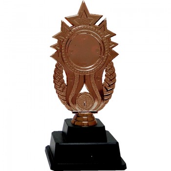 AT30671(5) Acrylic Pattern Trophy c/w Plastic Stand Medal With Gold/Silver/Bronze color