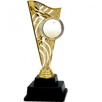 AT30671(6) Acrylic Pattern Trophy c/w Plastic Stand Medal With Gold/Silver/Bronze color