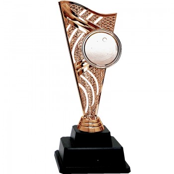 AT30671(6) Acrylic Pattern Trophy c/w Plastic Stand Medal With Gold/Silver/Bronze color