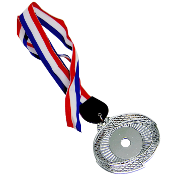 ACC913(4) Plastic Hanging Medal With Gold/Silver/Bronze color c/w Big Ribbon With Color