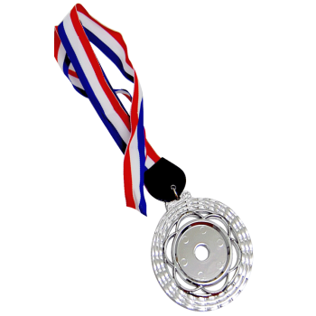 ACC913(2) Plastic Hanging Medal With Gold/Silver/Bronze color c/w Big Ribbon With Color