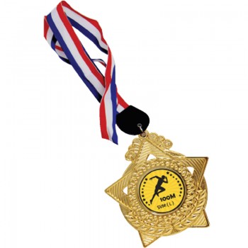 ACC913(5) Plastic Hanging Medal With Gold/Silver/Bronze color c/w Big Ribbon With Color