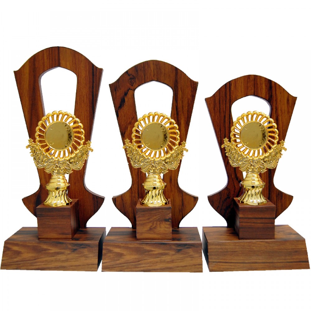 AT30776 Wooden Pattern Trophy Set