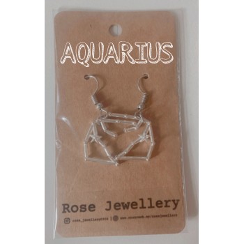 12 Zodiac Sign Hook Earrings for Women | Fashion 12 Constellation Silver Metal Jewelry Astrology 