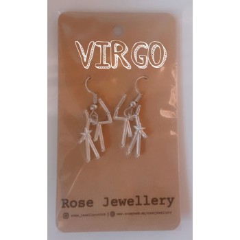 12 Zodiac Sign Hook Earrings for Women | Fashion 12 Constellation Silver Metal Jewelry Astrology 