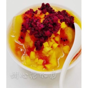 芒果+火龙果+西米露 Mango+Dragonfruit+Sago